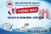 THÔNG BÁO BẢNG GIÁ DỊCH VỤ KHÁM BỆNH, CHỮA BỆNH TẠI BỆNH VIỆN PHỔI BẮC NINH SỐ 1